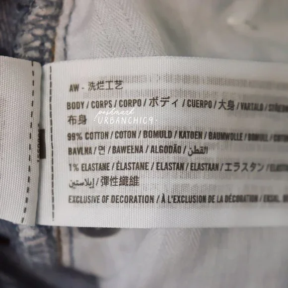 NWT ABERCROMBIE 90s Ultra High Rise Slim Straight Jean Light Blue size 28 - Picture 15 of 16